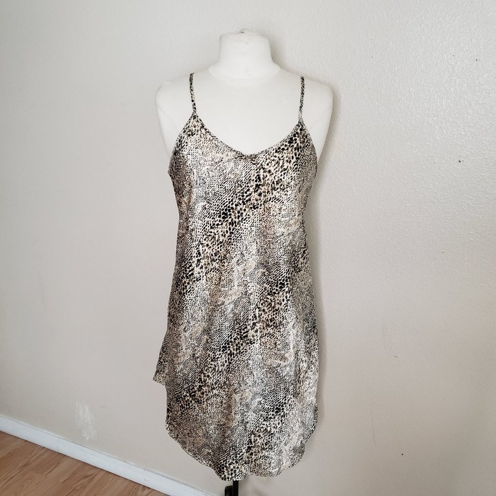 Secret Treasures Leopard Print Night Slip Dress Size Large
